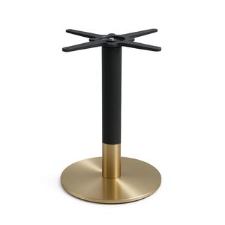 Pied De Table Métal Et Fonte 72 Cm Noir Et Doré Montaigne