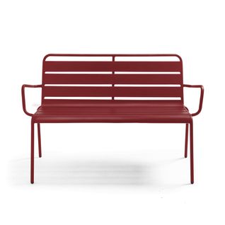 Banc De Jardin En Métal Pourpre Palavas