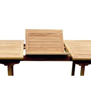 Kajang : Salon De Jardin Teck Massif 6 Personnes - Table Rectangle + 4 Chaises + 2 Fauteuils