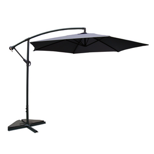 Porticcio - Parasol Circulaire Ø 300 Cm Déporté Gris