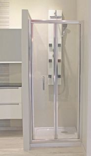 Porte De Douche Ekla - Pliante - Finition Chromé - 80x185cm