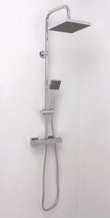 Kit Barre De Douche Avec Mitigeur Celo - H95xl26cm - Finition Chromé