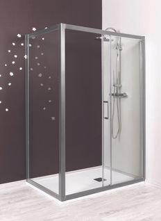 Paroi Latérale Napa - Retour Fixe - Finition Chromé - 90x195cm