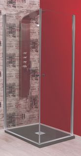 Porte De Douche Frisco - Finition Chromé - Accès Angle - Transparent 90x194,5cm