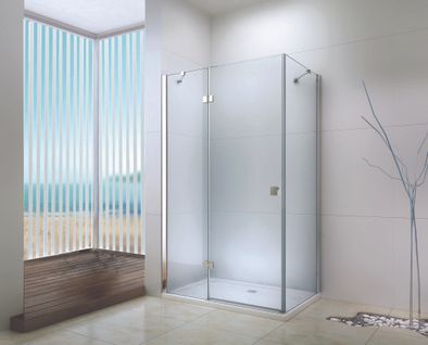 Porte De Douche Pivotante Frisco - Finition Chromé - Transparent - 120x194,5cm