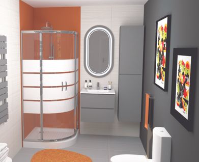 Meuble De Salle De Bain à Suspendre Max - L60cm - Anthracite - Mat - Livré Monté