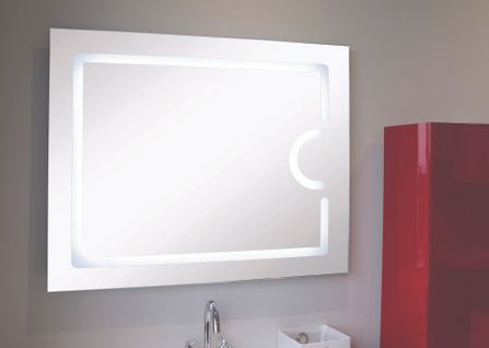 Miroir Salle De Bain Rétro-éclairant Nevis - Argent - 80x80cm - Verre - Fonction Antibuée