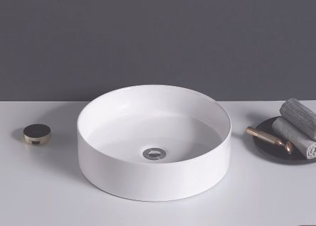 Vasque Ronde à Poser Mona - Blanc - 39,5cm - Céramique