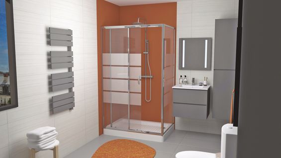 Paroi Latérale Shiva - Retour Fixe - Finition Chromé - 90x190cm