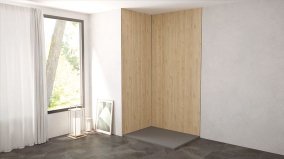 Pack Complet De Montage Panneaux Muraux Bois 120 Cm - Profilé Noir Inclus