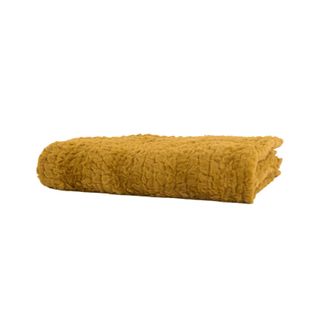 Plaid Doux Texturé - 130x170 Cm - Jaune