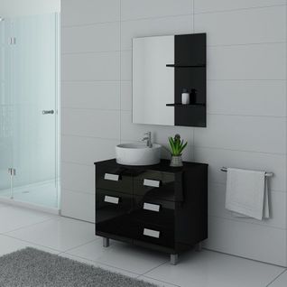 Meuble De Salle De Bain Milan Noir