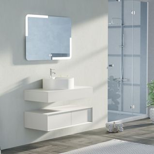 Meuble De Salle De Bain Fabriano 1000 Blanc Mat