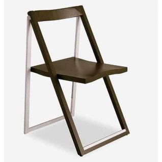 Chaise Pliante Skip Wengé Et Aluminium Satiné