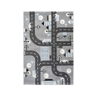 Tapis D'enfant Effet 3d à Courtes Mèches Argenté Funk Argenté 120x170