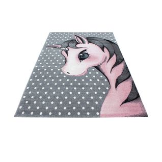 Tapis Rectangle Pour Chambre De Bébé Licorne Willis Rose 80x150