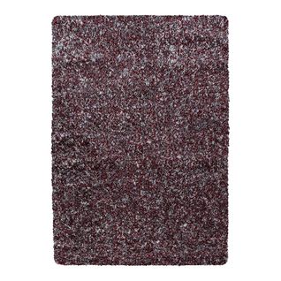 Tapis Shaggy Rectangle Bicolore Moderne Benno Rouge 120x170