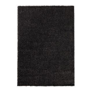Tapis Shaggy Rectangle Uni Essenza Noir 160x230