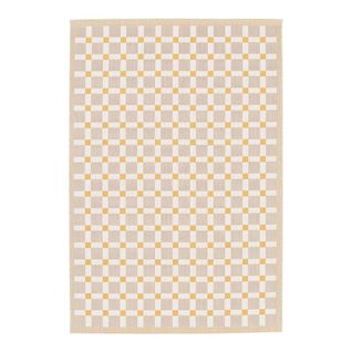 Tapis Recyclé Plat Extérieur Et Intérieur Design Nahli Orange 160x230