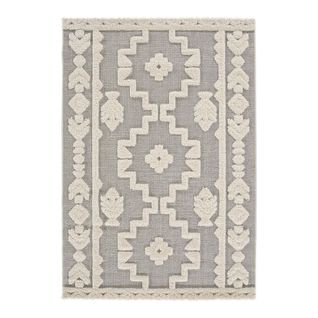 Tapis Effet 3d Style Orient Blanc Hadra Blanc 120x170