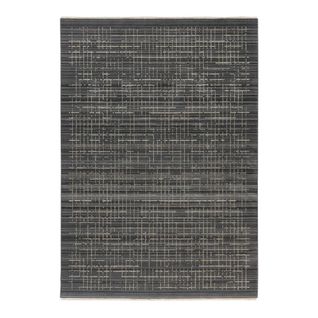 Tapis Rayé Design Avec Franges Imke Gris 160x230