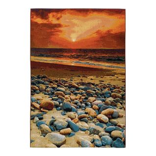 Tapis Plat Extérieur Moderne Multicolore Kasuri Multicolore 200x290