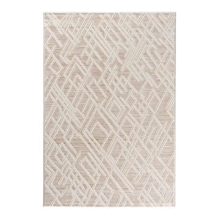 Tapis Design Intérieur Courtes Mèches Elena Beige Crème 80x300