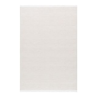 Tapis Moderne Doux Rayé Avec Franges Lars Crème 80x300