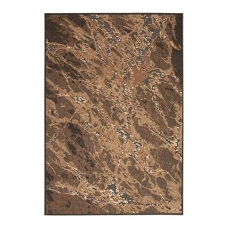 Tapis Abstrait Effet 3d Design Intérieur Eddie Marron 200x300