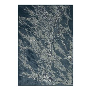 Tapis Abstrait Effet 3d Design Intérieur Eddie Bleu 280x380
