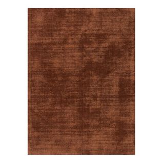 Tapis Tissé Main Nylon Recyclé Uni Moderne Linen Rouille 240x340