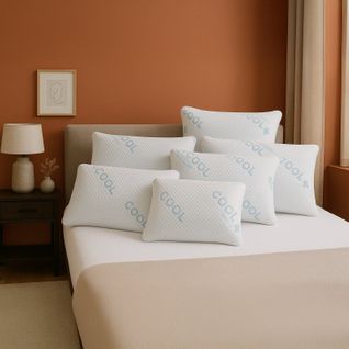 Oreiller Mémoire De Forme Rafraichissant, Micro-perforé - Collection Frais - 60 X 60 Cm