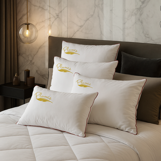 Oreiller 100% Plumes De Canard, Soutien Mi-ferme, Confort Naturel - Collection Plumes - 30 X 50 Cm