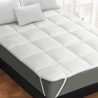 Surmatelas square 160x200 - Convient à tous les matelas - 4 sangles de maintien