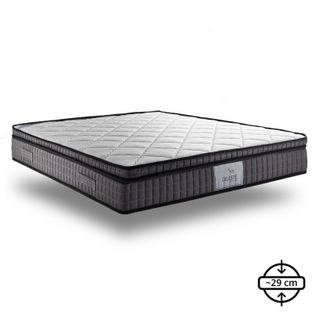 Matelas Céleste 180x200 Cm - Mémoire De Forme Et Ressorts Ensachés - 29 Cm - Surmatelas Amovible