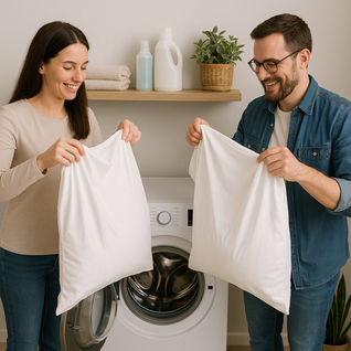 Taie De Traversin 137x40 Cm - Coton Coloris Blanc, Confort, Doux, Respirant - Certifié  ®