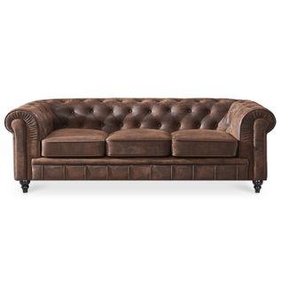 Canapé Chesterfield 3 Places Vintage