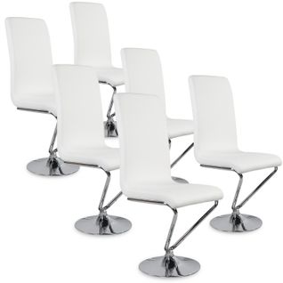 Lot De 6 Chaises Design Colami Blanc