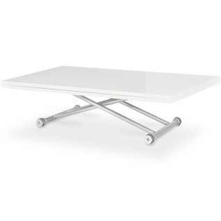 Table Basse Relevable Philadelphia XL Blanc Laqué