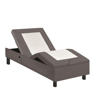 Sommier relaxation 80x200 cm EPEDA ZEN tissu gris taupe