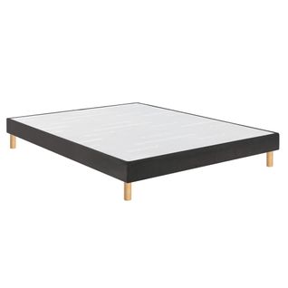 Sommier Déco Tapissier Vigoroso Gris Fumé 80x200