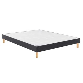 Sommier Déco Tapissier Vigoroso Gris Foncé 80x190