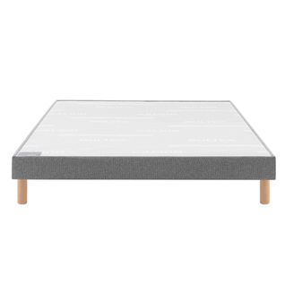 Sommier Déco Tapissier Vigoroso Gris Clair 130x190