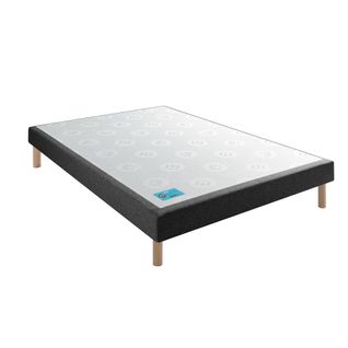 Sommier Tapissier Pencil Ferme Gris Anthracite 140x200