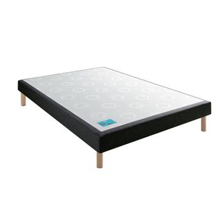 Sommier Tapissier Pencil Ferme Velours Nuit 140x200