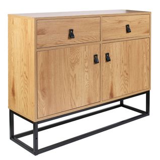 Buffet 2 Portes 2 Tiroirs Aspect Bois - Abril