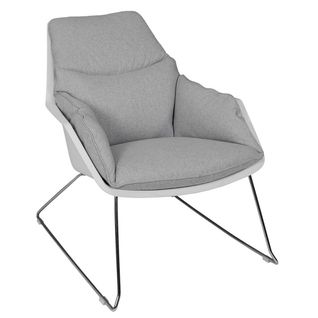 Fauteuil Incliné Gris Coque Blanche - Lounge