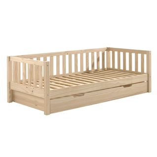 Lit Gigogne 90x200cm En Pin Naturel - Yax