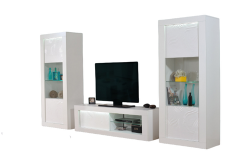 Ensemble Salon Complet Effet Chêne Et LEDs - Dayton Oak