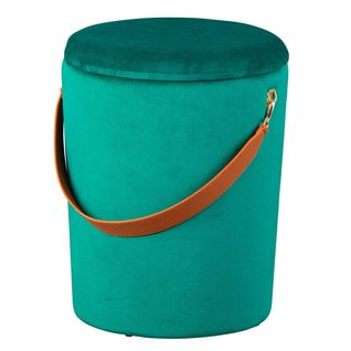 Pouf Avec Coffre Et Lanière Vert - Priya
